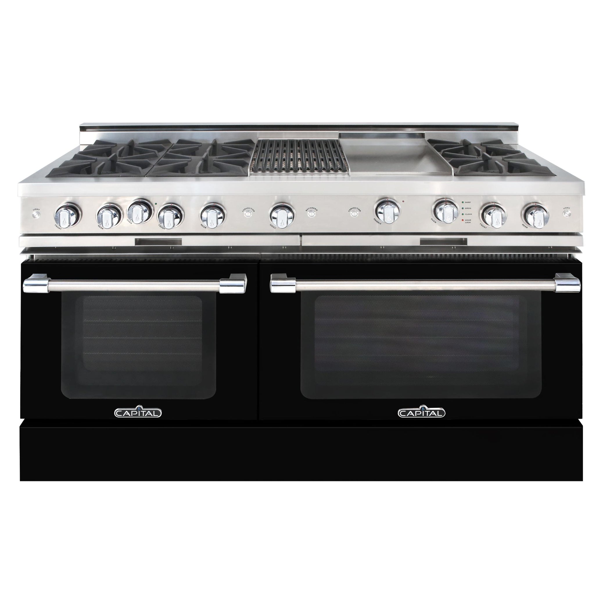 Capital Grand Chef Series 60-Inch Dual Fuel 6 Burner Grill & Griddle R ...