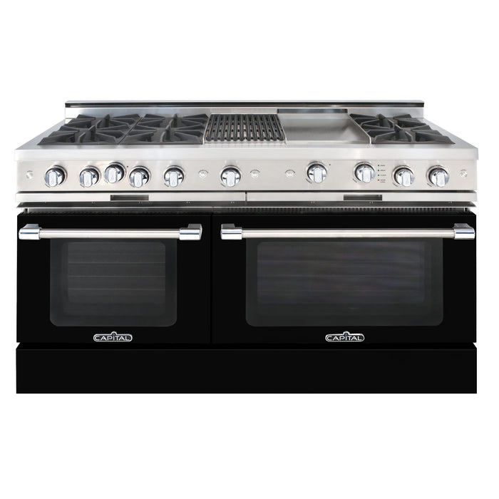 Capital Precision Series 60-Inch 19K BTU 6 Burner, Grill, & Griddle Double Door Grand Chef Range