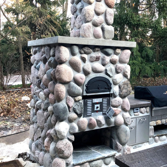 Chicago Brick Oven CBO-750 Hybrid DIY Kit Built-In Commercial Propane and Wood Fired 6-Piece Pizza Oven