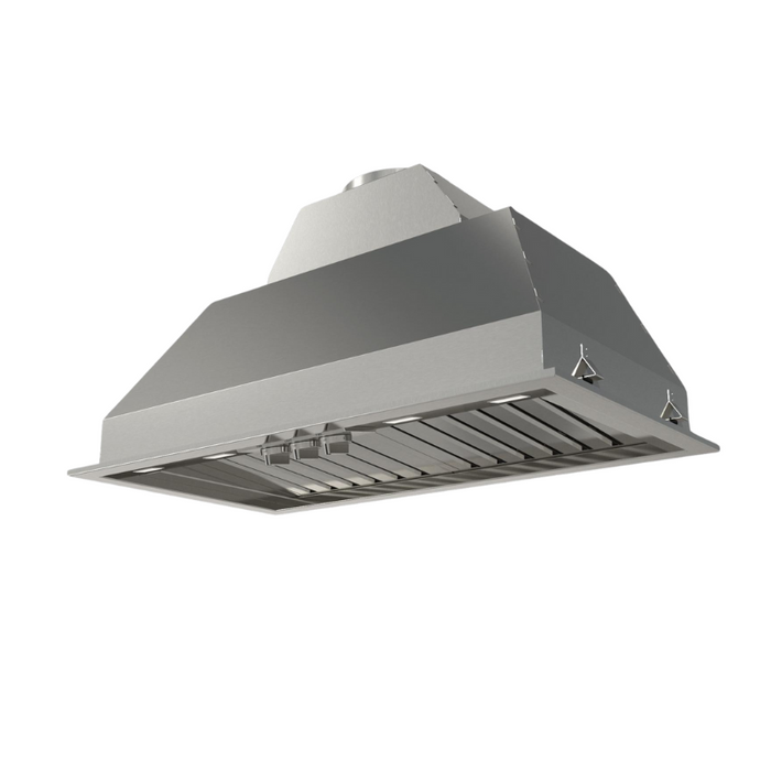 Fulgor Milano 36-Inch Pro Built-In Hood, 600 Series, 1000 CFM, Insert, Baffle Filters, Knob Control