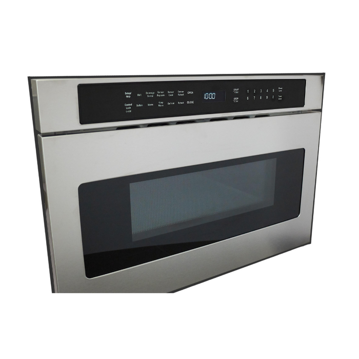 Fulgor Milano Distinto Built-In Microwave Drawer, 700 Series, 24-Inch, 1.2 cu. ft., 950W, Visible Control