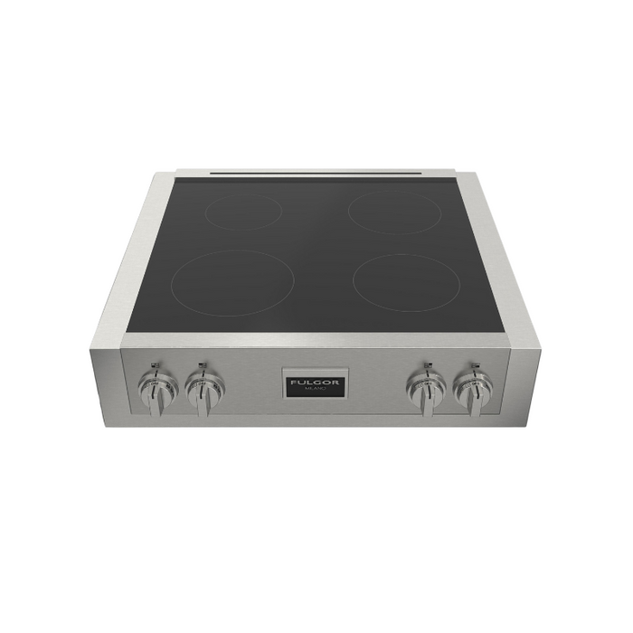 Fulgor Milano 30-Inch Pro Built-In Induction Rangetop, 600 Series, Quantum Induction, 4 Cooking Zones