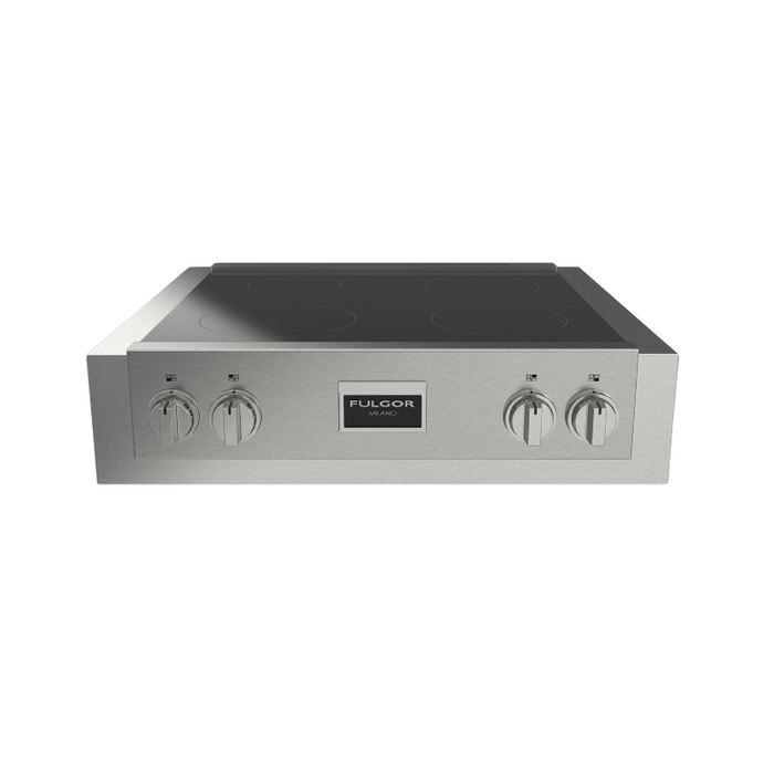 Fulgor Milano 30-Inch Pro Built-In Induction Rangetop, 600 Series, Quantum Induction, 4 Cooking Zones