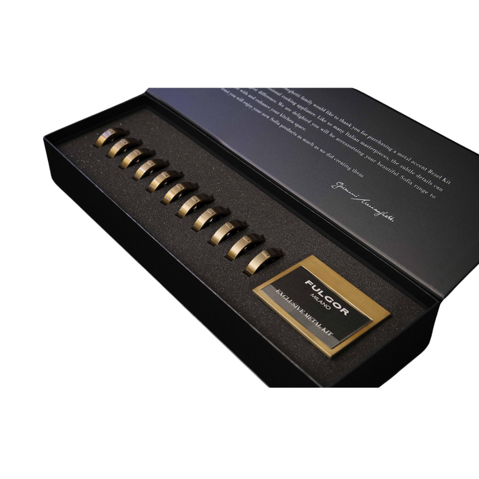Fulgor Milano Bezel Accessory Kit – 11 Bezels & 1 Faceplate for Sofia Nameplate, Brushed Bronze