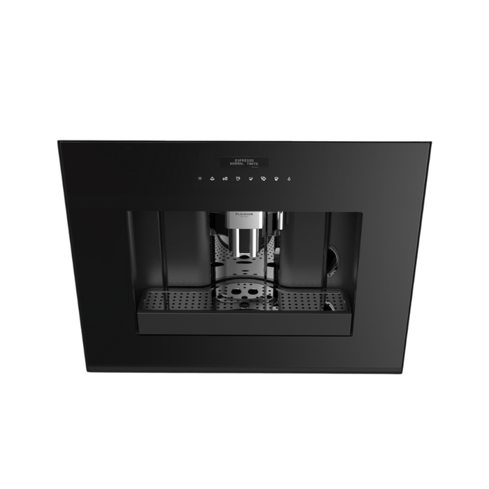 Fulgor Milano 24-Inch Built-In Fully Automatic Coffee System, Black Glass