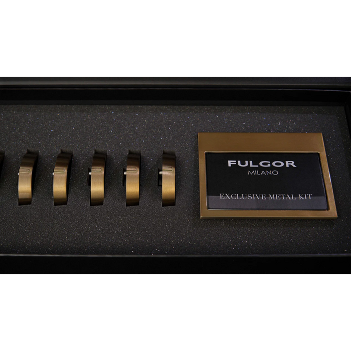 Fulgor Milano Bezel Accessory Kit – 11 Bezels & 1 Faceplate for Sofia Nameplate, Brushed Bronze