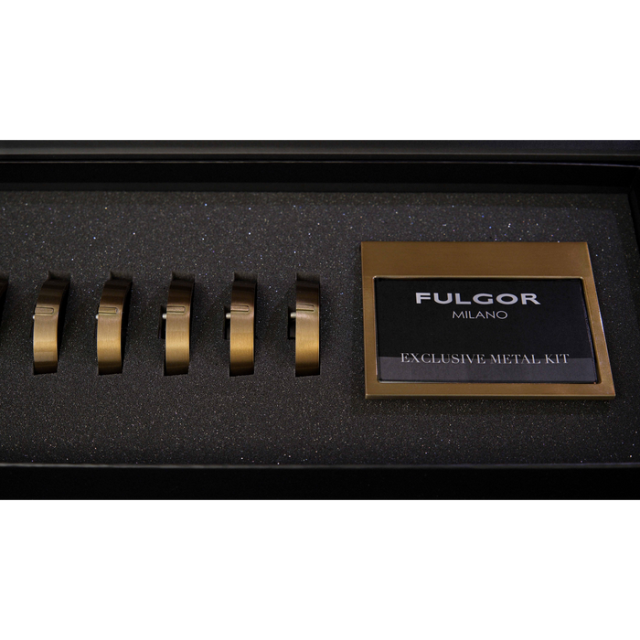 Fulgor Milano Bezel Accessory Kit – 6 Bezels & 1 Faceplate for Sofia Nameplate, Brushed Bronze