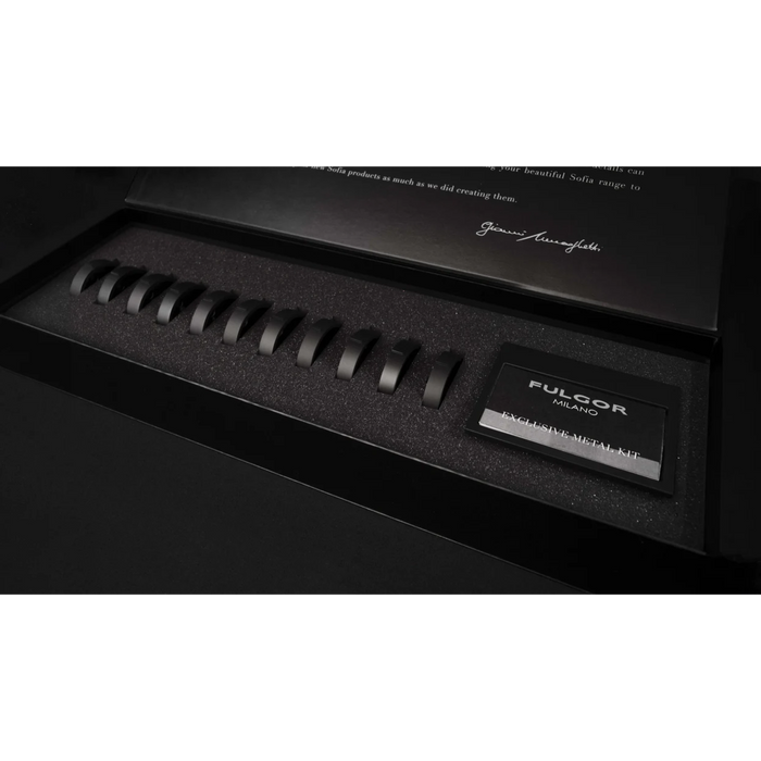 Fulgor Milano Bezel Accessory Kit – 11 Bezels & 1 Faceplate for Sofia Nameplate, Matte Black