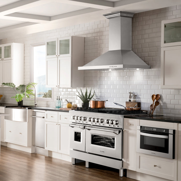 ZLINE 48" Legacy Dual Fuel Range with 7 Burner Gas Cooktop and 2 Electric Ovens in Stainless Steel