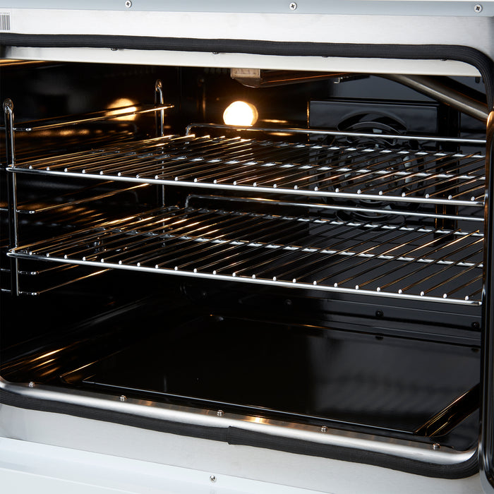 Forno Galiano 30-inch Freestanding French Door Dual Fuel Range White