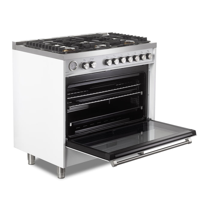 Verona Ultima 36-Inch 5.0 Cu. Ft. Colored Freestanding All Gas Range with Five Brass Burners, Dual Convection, and Air Fry