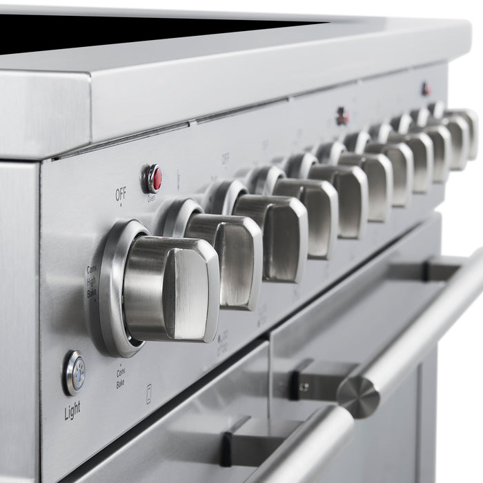 Forno Paolo 48 Inch Freestanding Electric Range, Stainless Steel, 6.7 cu.ft, True Convection Oven, Energy Efficient