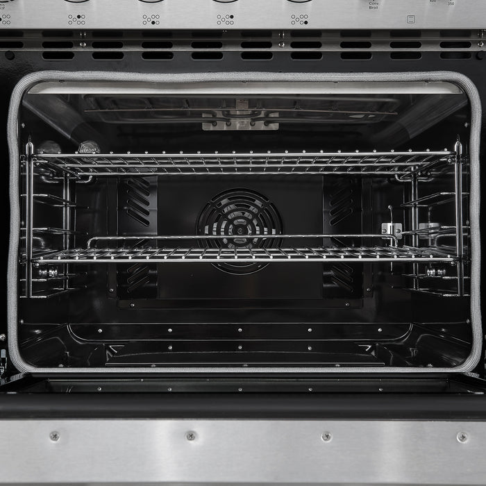 Forno Paolo 48 Inch Freestanding Electric Range, Stainless Steel, 6.7 cu.ft, True Convection Oven, Energy Efficient