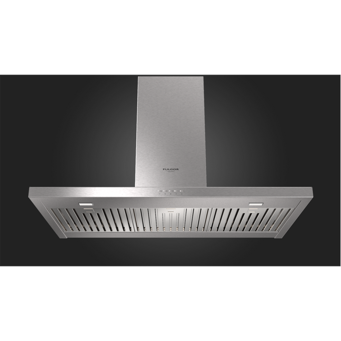 Fulgor Milano 36-Inch Chimney Wall Hood, 400 Series, 600 CFM, Electronic Control, Speed Reduction Technology