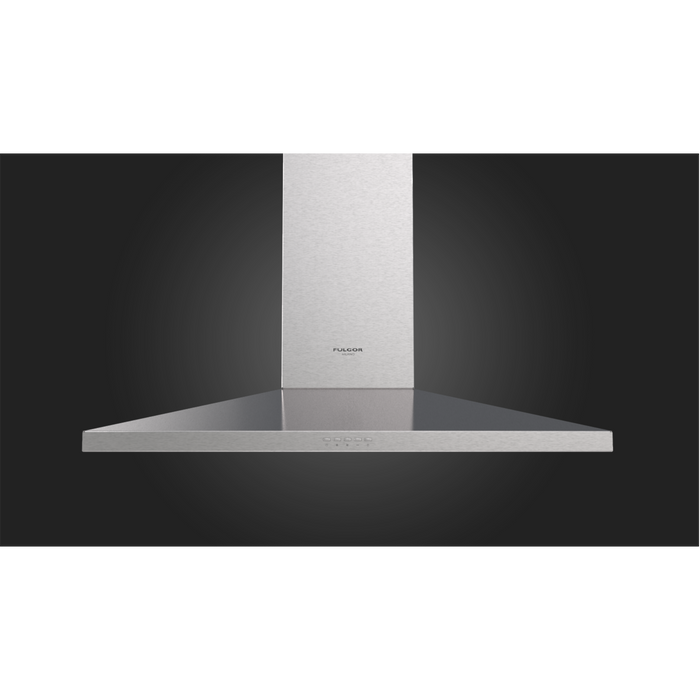 Fulgor Milano 36-Inch Chimney Wall Hood, 400 Series, 600 CFM, Electronic Control, Speed Reduction Technology