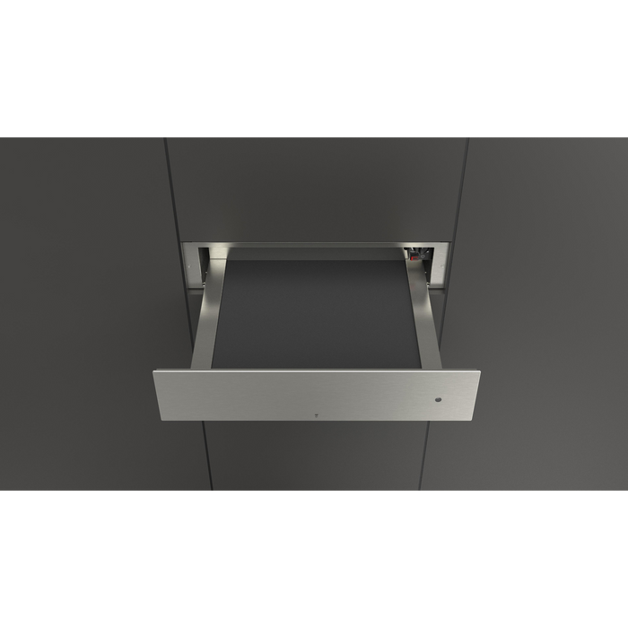 Fulgor Milano 24-Inch Distinto Built-In Warming Drawer, 400 Series, Stainless Steel, Push-Pull Flush Front (No Handle), Matches 400/700 Series 24-Inch Oven - Will Be Discontinued