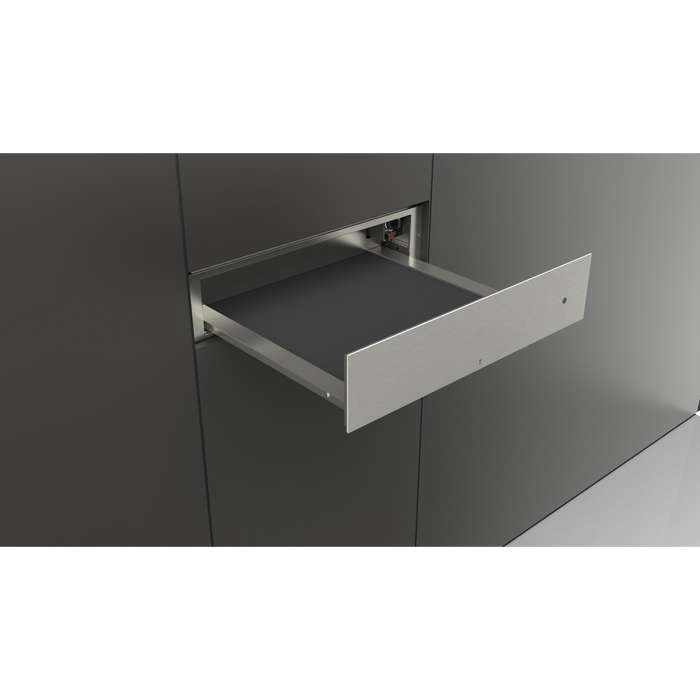 Fulgor Milano 24-Inch Distinto Built-In Warming Drawer, 400 Series, Stainless Steel, Push-Pull Flush Front (No Handle), Matches 400/700 Series 24-Inch Oven - Will Be Discontinued
