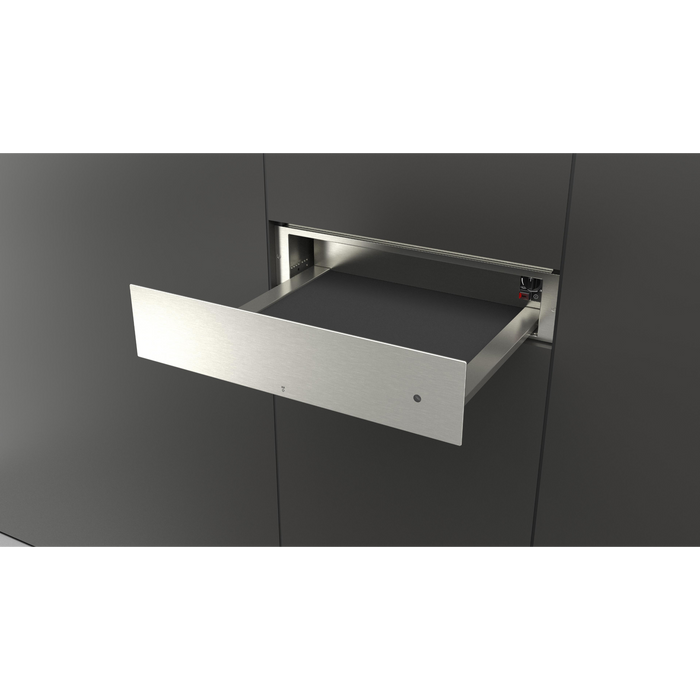 Fulgor Milano 24-Inch Distinto Built-In Warming Drawer, 400 Series, Stainless Steel, Push-Pull Flush Front (No Handle), Matches 400/700 Series 24-Inch Oven - Will Be Discontinued