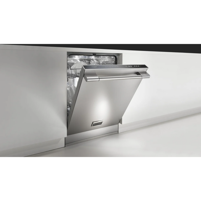 Fulgor Milano 24-Inch Distinto Built-In Dishwasher, 400 Series, Stainless Steel, Top Control, 6 Cycles, 49 dB, No Handle (Stud Only – Requires Handle Kit, Sold Separately)