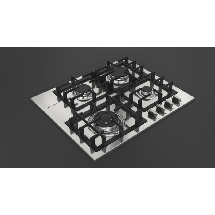Fulgor Milano 24-Inch Distinto Built-In Gas Cooktop Largo, 400 Series, 4 Burners, N.A. Version, Stainless Steel - Will Be Discontinued