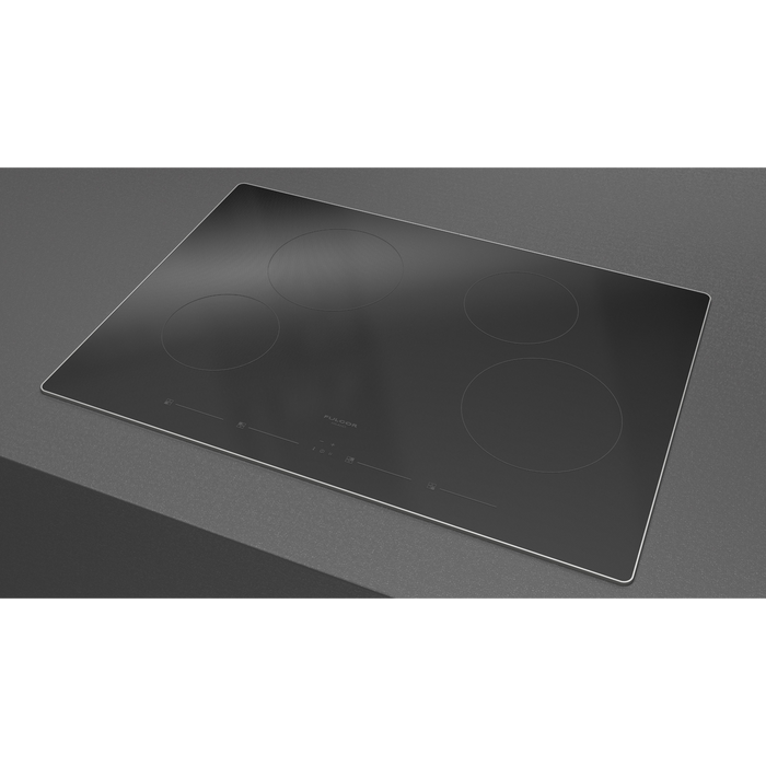 Fulgor Milano 30-Inch Distinto Built-In Induction Cooktop, 400 Series, 4 Cooking Zones, Touch Slide Controls, Brushed Aluminum Trim