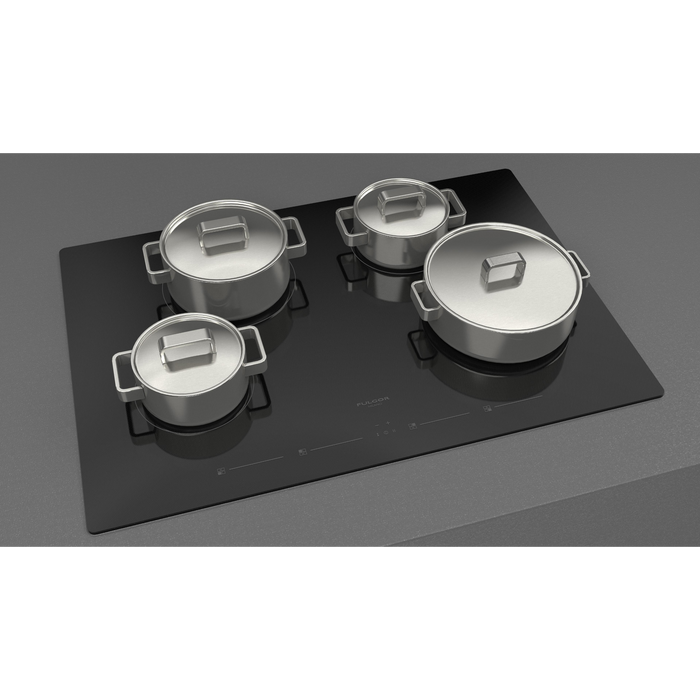 Fulgor Milano 30-Inch Distinto Built-In Induction Cooktop, 400 Series, 4 Cooking Zones, Touch Slide Controls