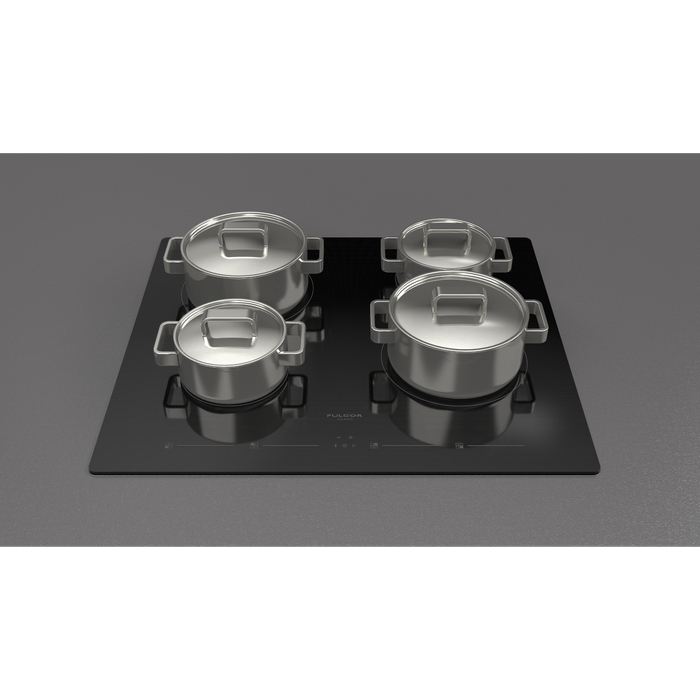 Fulgor Milano 24-Inch Distinto Built-In Induction Cooktop, 400 Series, 4 Cooking Zones, Touch Slide Controls