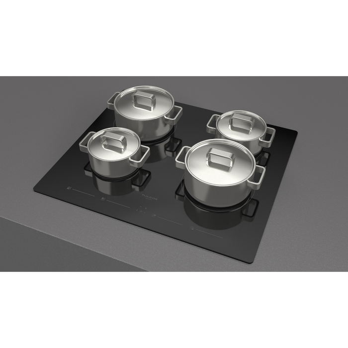 Fulgor Milano 24-Inch Distinto Built-In Induction Cooktop, 400 Series, 4 Cooking Zones, Touch Slide Controls