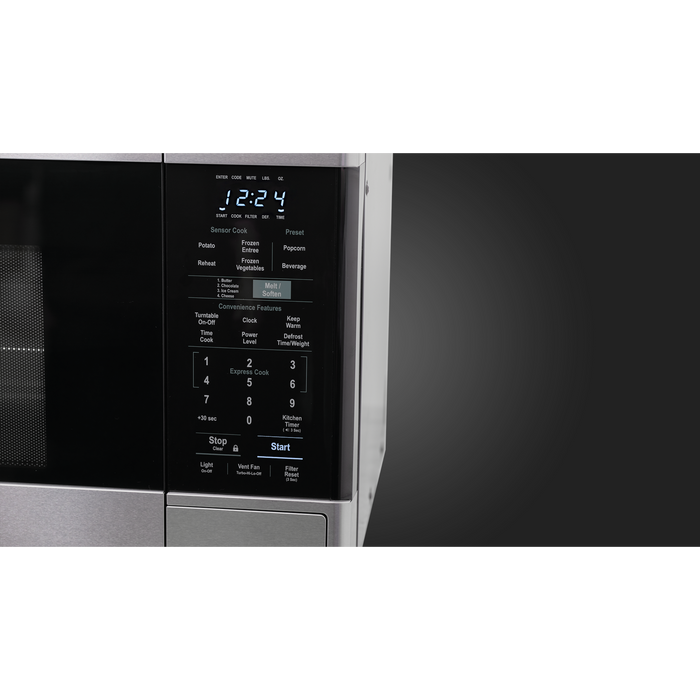 Fulgor Milano 30-Inch Distinto Built-In Microwave, 1.8 cu. ft., 1100W, Over-the-Range (OTR), Sensor Cooking, 450 CFM