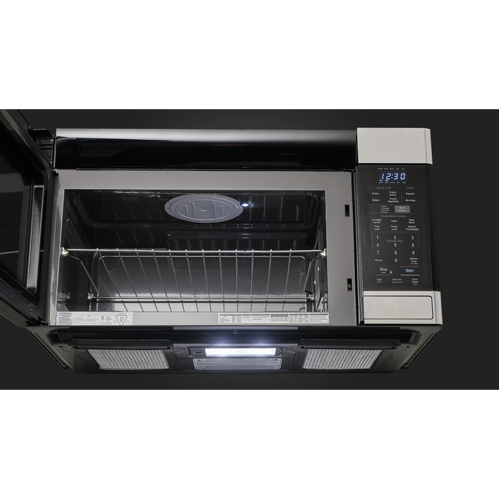 Fulgor Milano 30-Inch Distinto Built-In Microwave, 1.8 cu. ft., 1100W, Over-the-Range (OTR), Sensor Cooking, 450 CFM