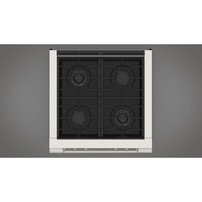 Fulgor Milano Accento Pro 30-Inch Freestanding Dual Fuel Range, 400 Series, 4 Burners (2 Crescendo Burners + 2 Sealed Burners)