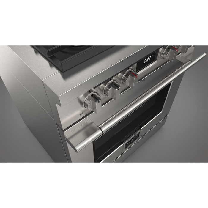 Fulgor Milano Accento Pro 30-Inch Freestanding Dual Fuel Range, 400 Series, 4 Burners (2 Crescendo Burners + 2 Sealed Burners)