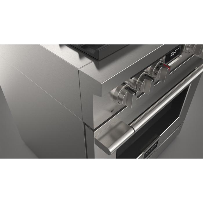 Fulgor Milano Accento Pro 30-Inch Freestanding Dual Fuel Range, 400 Series, 4 Burners (2 Crescendo Burners + 2 Sealed Burners)