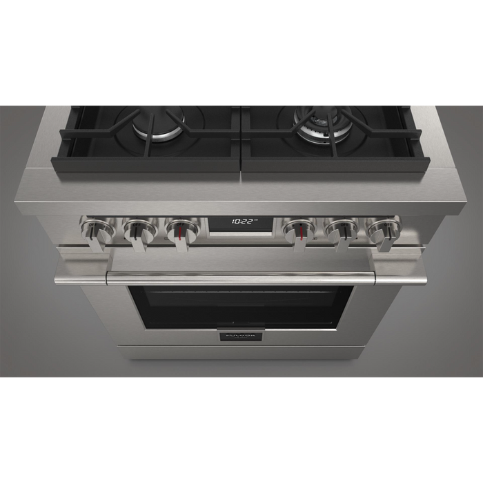 Fulgor Milano Accento Pro 30-Inch Freestanding Dual Fuel Range, 400 Series, 4 Burners (2 Crescendo Burners + 2 Sealed Burners)