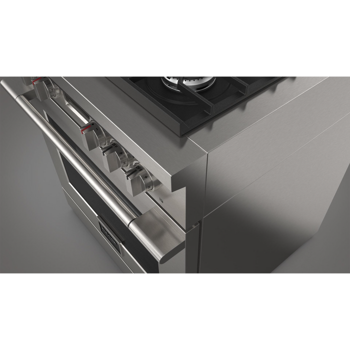 Fulgor Milano Accento Pro 30-Inch Freestanding Dual Fuel Range, 400 Series, 4 Burners (2 Crescendo Burners + 2 Sealed Burners)
