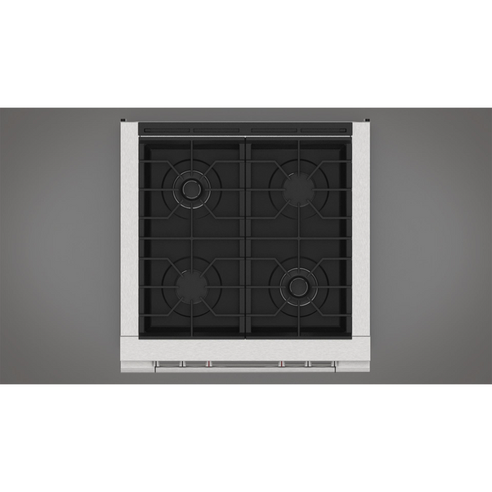 Fulgor Milano Accento Pro 30-Inch Freestanding All-Gas Range, 400 Series, 4 Burners (2 Crescendo Burners + 2 Sealed Burners)