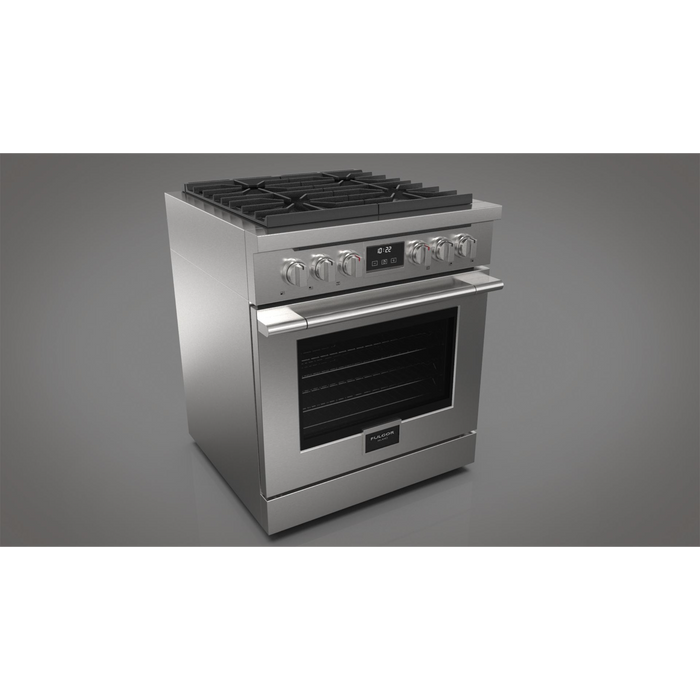Fulgor Milano Accento Pro 30-Inch Freestanding All-Gas Range, 400 Series, 4 Burners (2 Crescendo Burners + 2 Sealed Burners)