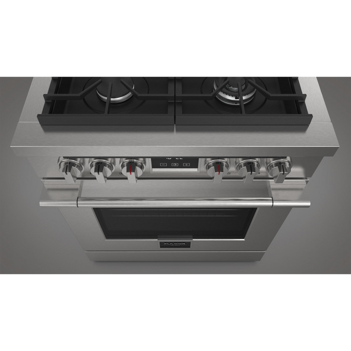 Fulgor Milano Accento Pro 30-Inch Freestanding All-Gas Range, 400 Series, 4 Burners (2 Crescendo Burners + 2 Sealed Burners)