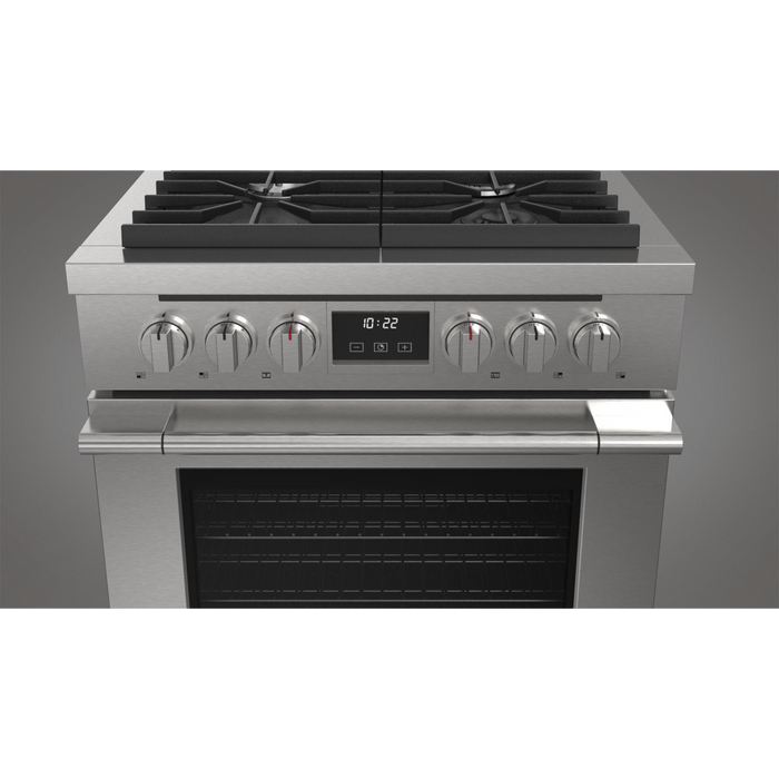 Fulgor Milano Accento Pro 30-Inch Freestanding All-Gas Range, 400 Series, 4 Burners (2 Crescendo Burners + 2 Sealed Burners)