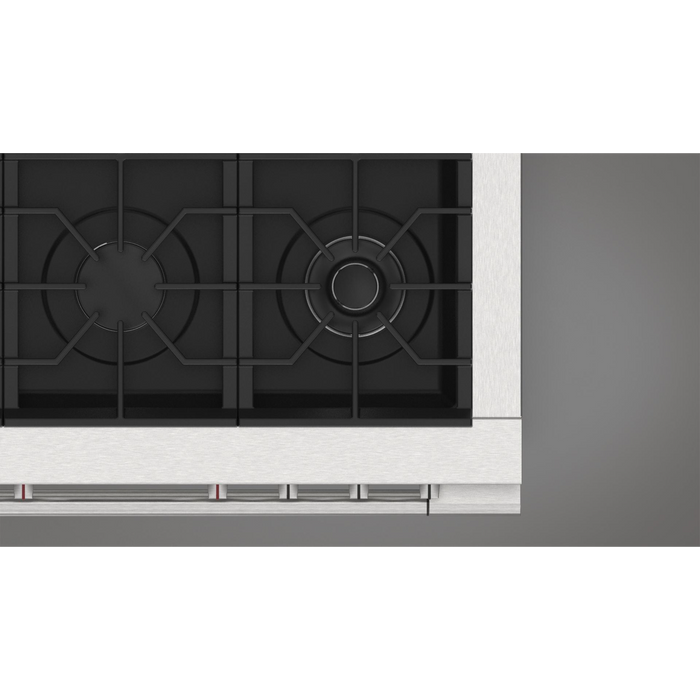 Fulgor Milano Accento Pro 36-Inch Freestanding All-Gas Range, 400 Series, 6 Burners (3 Crescendo Dual Ring Burners + 3 Sealed Burners)