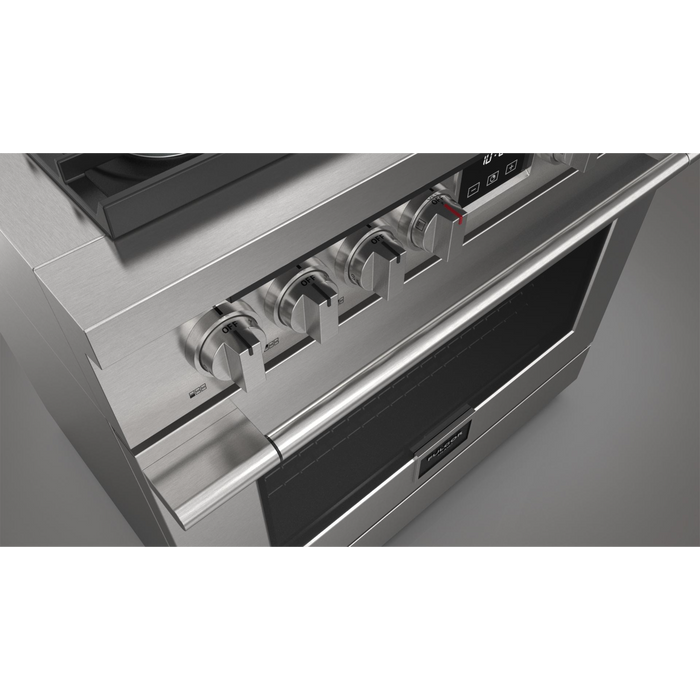 Fulgor Milano Accento Pro 36-Inch Freestanding All-Gas Range, 400 Series, 6 Burners (3 Crescendo Dual Ring Burners + 3 Sealed Burners)