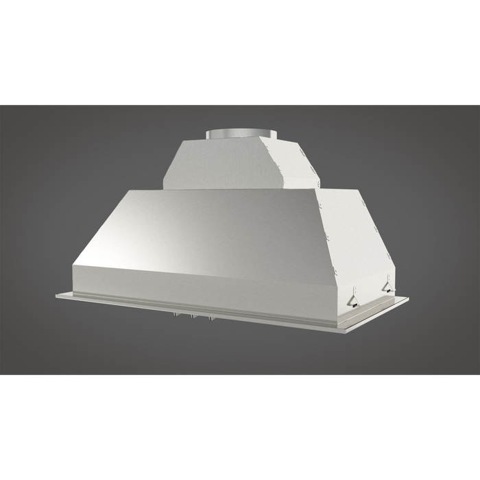 Fulgor Milano 36-Inch Pro Built-In Hood, 600 Series, 1000 CFM, Insert, Baffle Filters, Knob Control