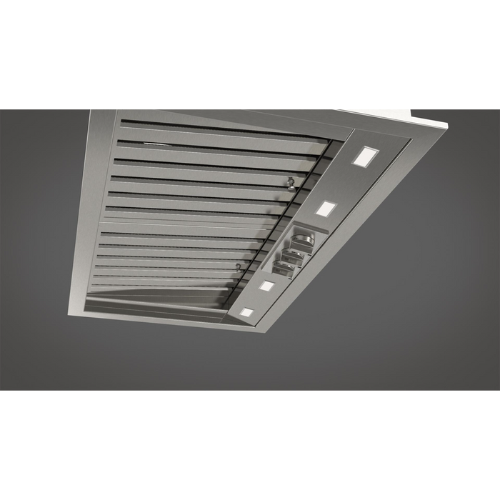 Fulgor Milano 36-Inch Pro Built-In Hood, 600 Series, 1000 CFM, Insert, Baffle Filters, Knob Control