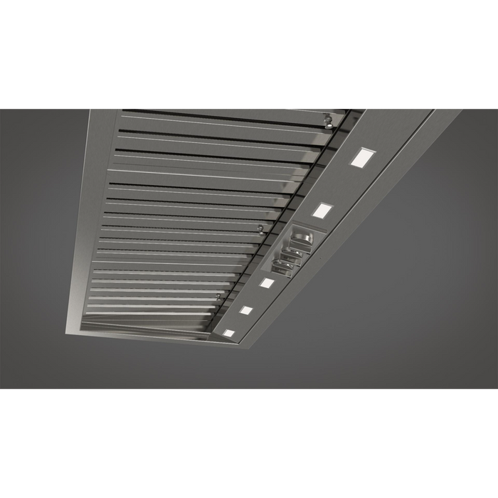 Fulgor Milano 46-Inch Pro Built-In Hood, 600 Series, 1000 CFM, Insert, Baffle Filters