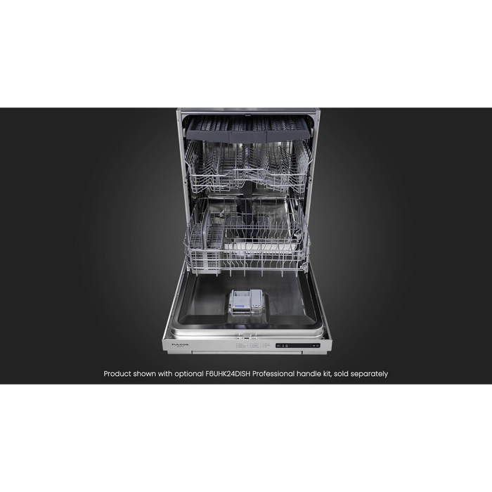 Fulgor Milano 24-Inch Pro Built-In Dishwasher, Stainless Steel, 6 Cycles, 45 dB, 3rd Rack (Requires Handle Kit, Sold Separately)