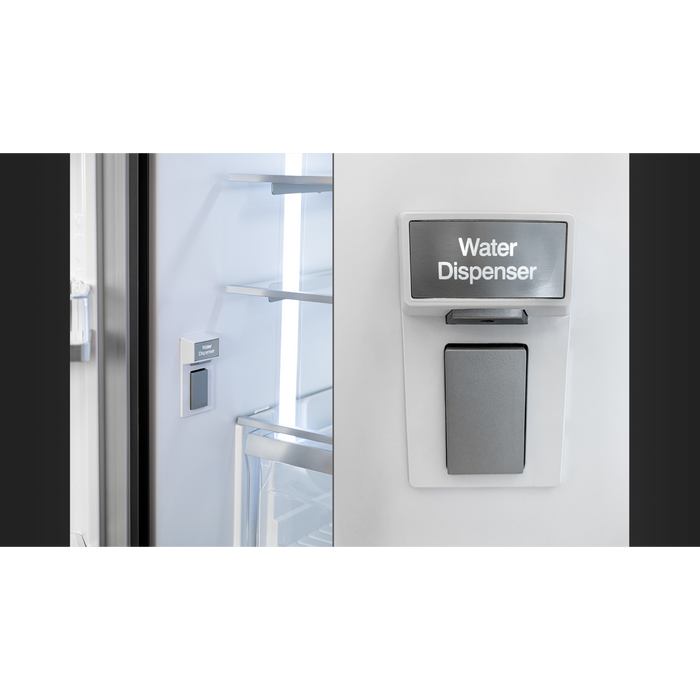 Fulgor Milano 19.9 cu.ft Stainless French Door Counter Depth Bottom Mount Refrigerator, Internal Water Dispenser, Ice Maker, Eco Refrigerant (Handle Kit Required, Sold Separately)
