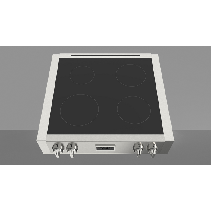 Fulgor Milano 30-Inch Pro Built-In Induction Rangetop, 600 Series, Quantum Induction, 4 Cooking Zones