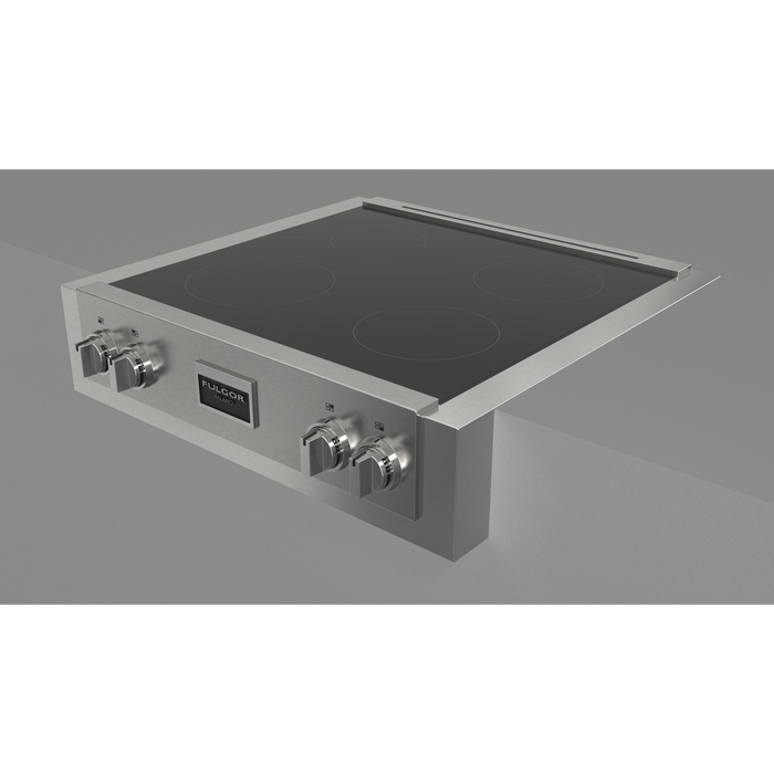 Fulgor Milano 30-Inch Pro Built-In Induction Rangetop, 600 Series, Quantum Induction, 4 Cooking Zones