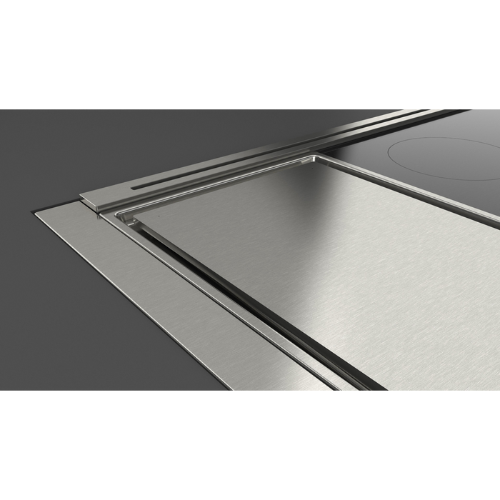 Fulgor Milano 48-Inch Pro Built-In Induction Rangetop, 600 Series, Quantum Induction, 5 Cooking Zones + 2-Zone Quantum Induction Trilaminate Griddle