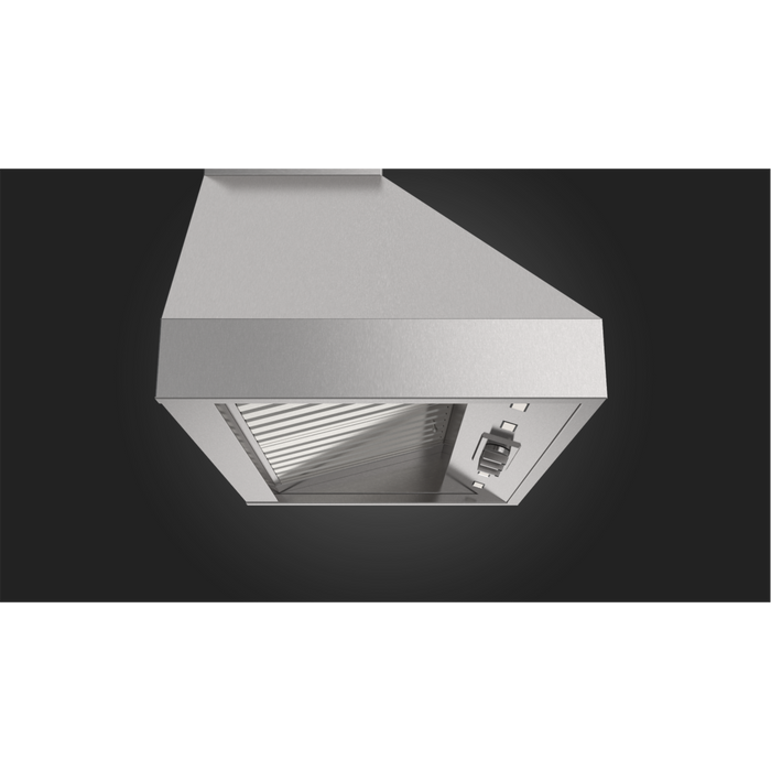 Fulgor Milano 36-Inch Pro Chimney Wall Hood, 600 Series, 1000 CFM, Pyramid Style, Baffle Filters, Knob Control